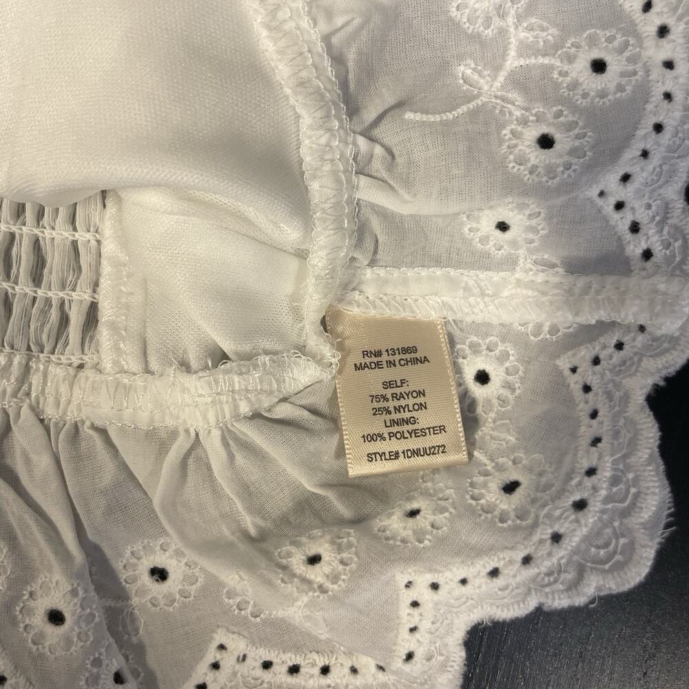 Thirty Thirty White Corset Top Coquette Milkmaid Cottagecore Romantic Size M - Picture 8 of 11